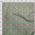 thumbnail image 4 of oneOone Silk Tabby Green Fabric Tribal Sewing Craft Projects Fabric Prints By Yard 42 Inch Wide, 4 of 4