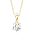 thumbnail image 2 of Rosec jewels Solitaire Moissanite Necklace for Women, 14K Yellow Gold, 2 of 6