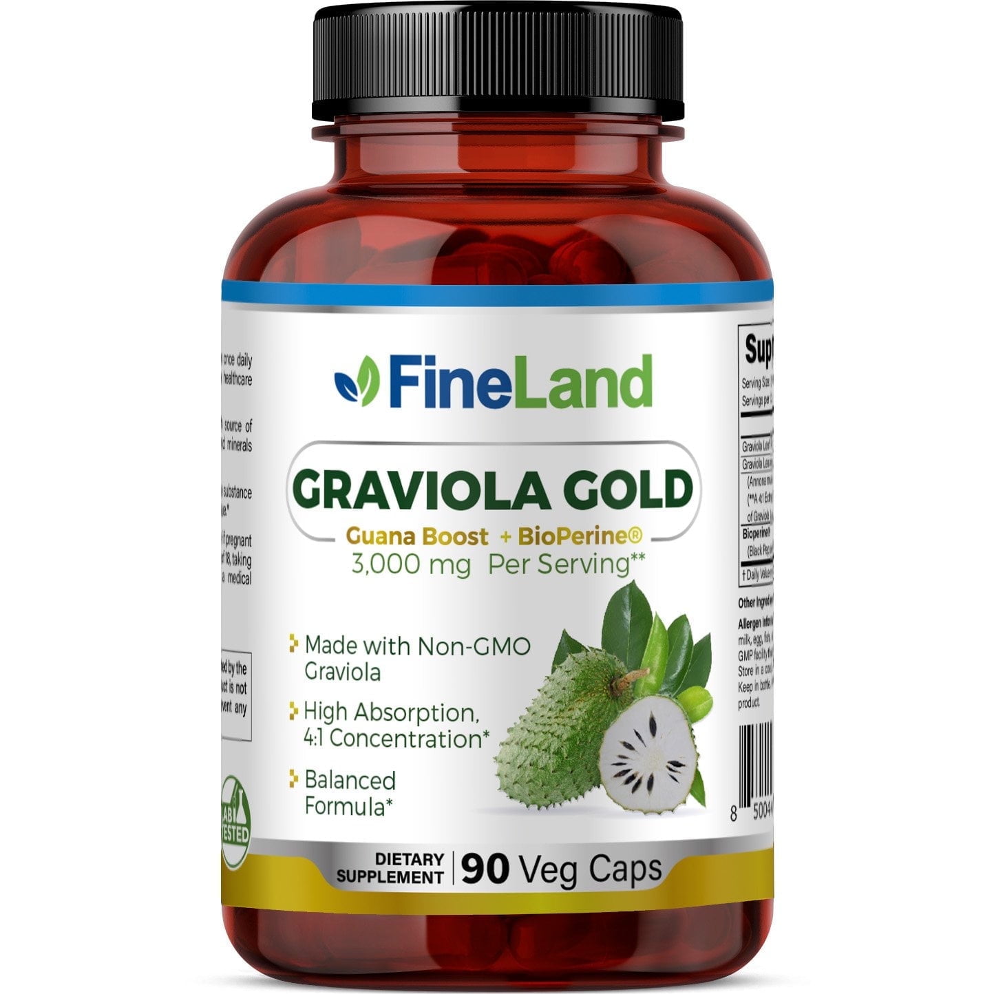 Fineland Vitamins Graviola Gold Antioxidant Dietary Supplements, 90 Count