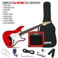 thumbnail image 2 of Guitarra eléctrica LyxPro de tamaño completo de 39 pulgadas con amplificador de 20 W, color rojo, 2 of 7