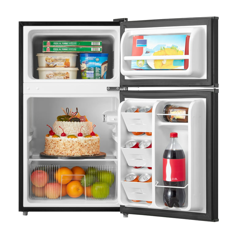 Upstreman 1.7 Cu.Ft Mini Fridge with Freezer, Single Door Compact Refrigerator-Black