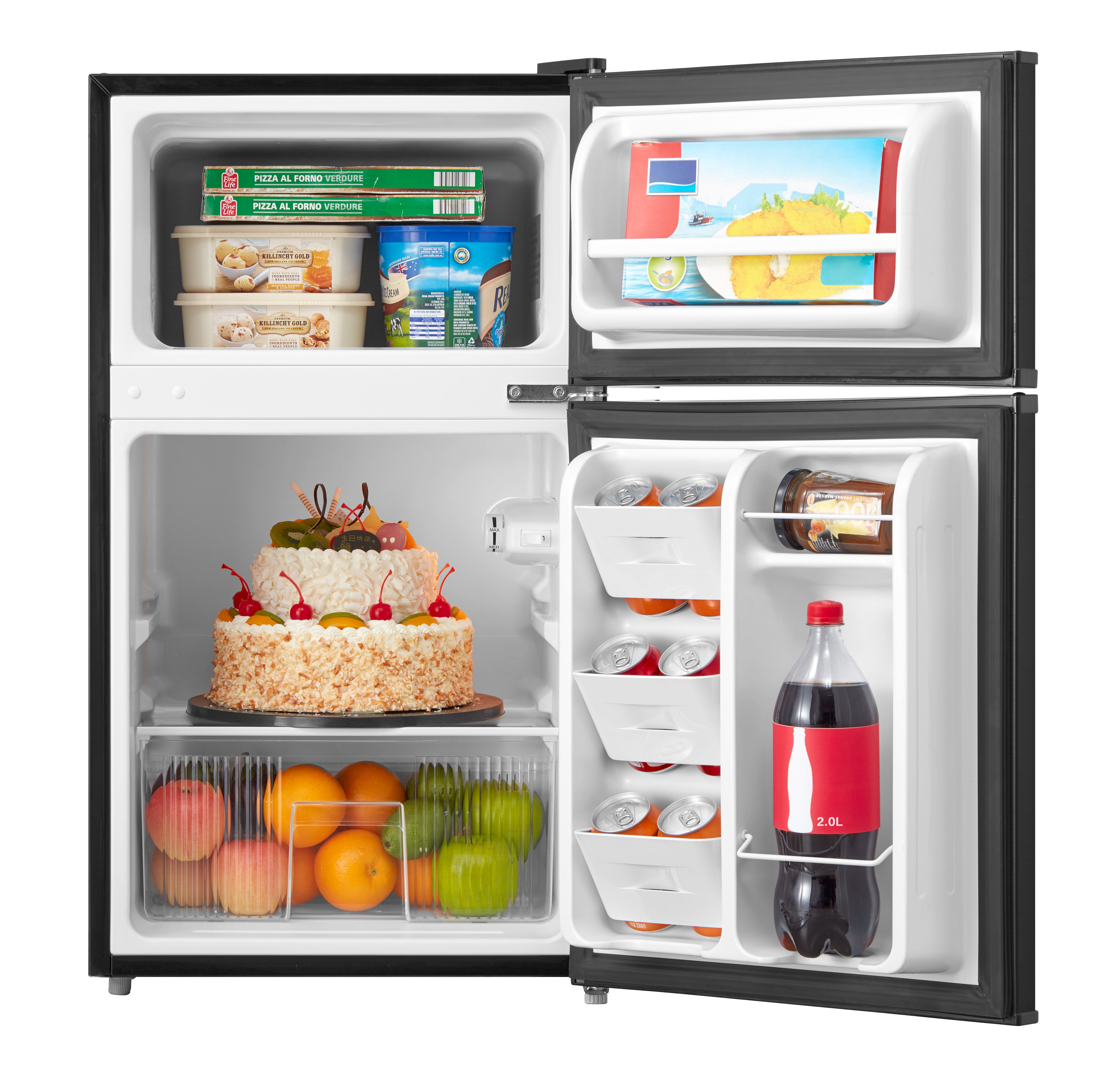 Arctic King 3.2 Cu ft Two Door Compact Refrigerator with Freezer, Black - image 3 of 12