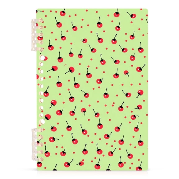 Cherry Fruits Spiral Journal Notebook College Ruled Notebook 8.3" x 5.7" A5 Lined Thick Paper Page