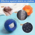 thumbnail image 5 of Pet Hair Remover for Laundry 6 Pcs Cute Bear Sponge Clothes Anti-Winding Adsorption Dryer Balls Laundry Reusable Blue/Orange, 5 of 5