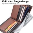 thumbnail image 4 of 1 Uds. Cartera de PU de estilo corto para hombre, billetera de empalme con cremallera cero, bolso para tarjetas múltiples, monedero, 4 of 5