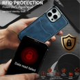 thumbnail image 6 of 2 In 1 Detachable Leather Wallet and Phone Cases for Apple iPhone 16 Pro 6.3" RFID Blocking Wallet Case Zipper Pocket Magnetic Phone Cases,Blue,For iPhone 16 Pro, 6 of 7