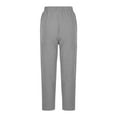 thumbnail image 5 of SNKSDGM Women's Plus Cargo Pants Women Petite Length Black Dress Pants Women Stretchy Pull on Women's Casual Solid Linen Pants Elastic Waist with Pockets Cropped Length Ankle Trousers, 5 of 6