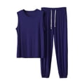 thumbnail image 2 of FNFYFH Big and Tall Modal Pajamas Set for Men Sleeveless Tank Top and Jogger Pants Sets 2 Piece Loungewear Sleepwear Comfy Outfit for Husband, 2 of 6