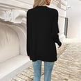 thumbnail image 7 of VBVC Women's Lightweight Open Front Cardigan, Casual Fall Winter Cover Up For Women, Ladies' Drapey Soft Long Sleeve Top With Pockets, Black , S-2XL, 7 of 7