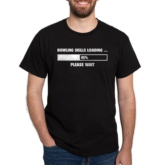 CafePress - Bowling Skills Loading Dark T Shirt - Men's Classic Graphic Cotton T-Shirt