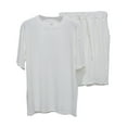 thumbnail image 3 of Mens Outfits 2 Piece Men's 2 Piece Outfits Hipster Patchwork Tee Shirt And Short Set Sports Tracksuits Man Suit Mens Suits 3 Tuxedo Rentals Night for Men Prom Men White XL, 3 of 7