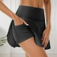 thumbnail image 4 of RUTAYY Women Pleated 2 In 1 Tennis Skirt With Pockets Shorts High Waisted Athletic Skorts Workout Sports Skirts Solid Color Flowy Swing Skirts, 4 of 6