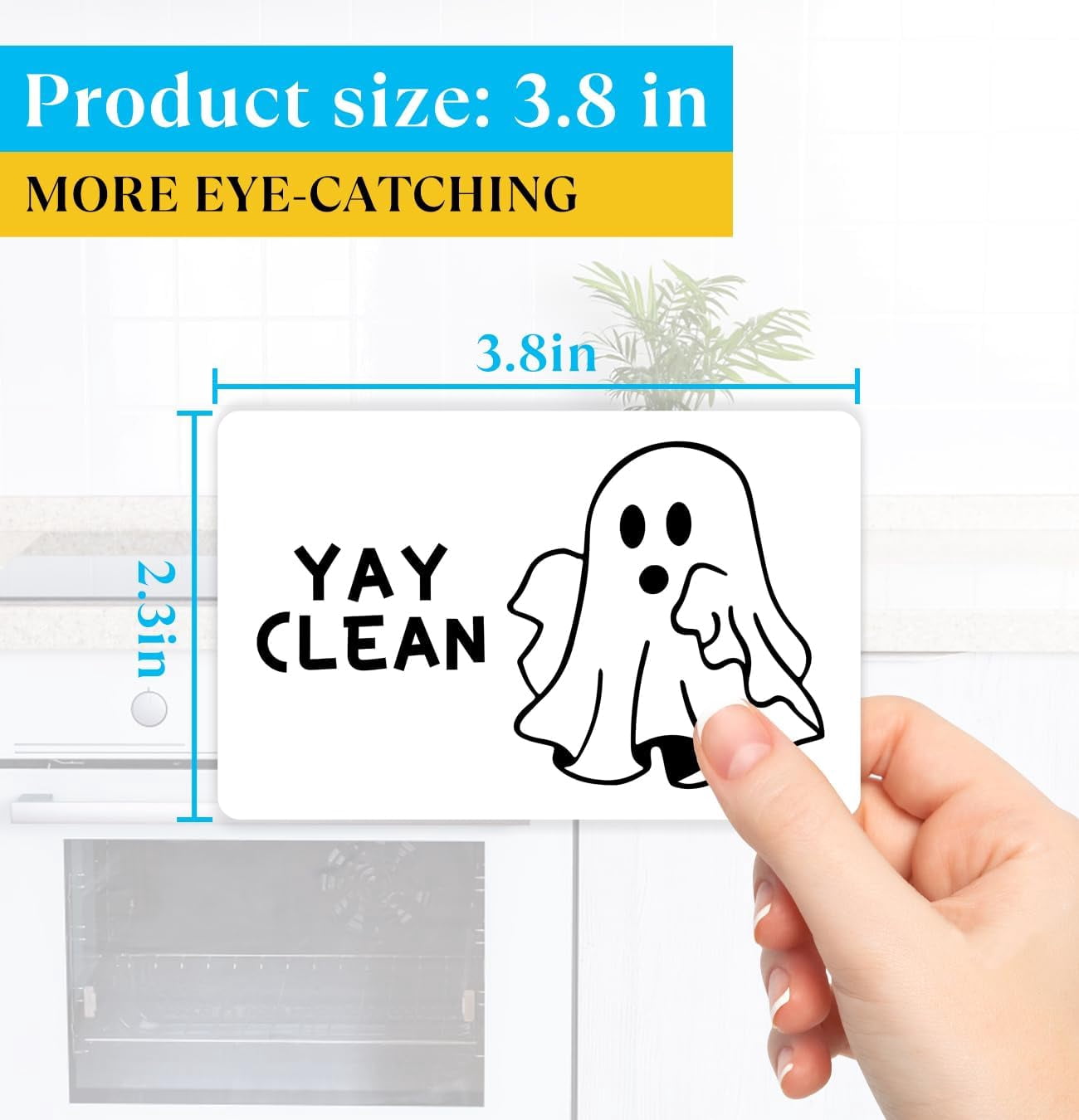Funny Dishwasher Magnet Clean Dirty Sign,Cute Cartoon Specter Universal Double Sided Refrigerator Magnet,Double Sided Reversible Dish Washer Magnet Signfor Kitchen Home Accessories Decor