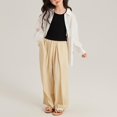 thumbnail image 4 of Otqutp Girls Wide Leg Sweatpants Flowing Loose Baggy Pants Cute Track Pants for Teen Straight Leg Activewear Joggers, 4 of 6