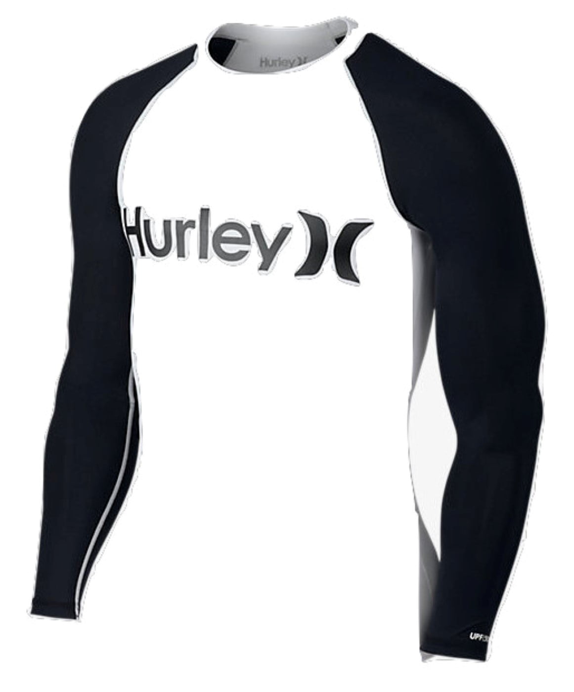 Hurley Boy's One & Only SS Rash Guard New Black White 