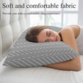 thumbnail image 5 of Grey Geometric Pillow Covers, Linen Long Throw Pillow Case, Modern Pure Color Abstract Striped Holiday Pillow Protector Decorative Cushion Cover for Living Room/Bedroom 12" x 20", 5 of 8