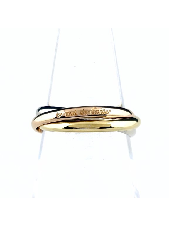 Pre-Owned Cartier Trinity ring in yellow gold (YG), pink (PG), and white (WG). Three-color...