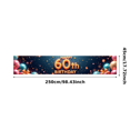 thumbnail image 7 of Elegant Design Happy 60th Birthday Banner Festive Decoration Glitter Theme Party Backdrop for Milestone Celebration Anniversary Indoor Decor, 7 of 7