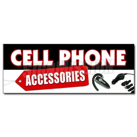24" CELL PHONES ACCESSORIES DECAL sticker mobile wireless ...