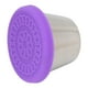 thumbnail image 5 of Recipiente para aderezo de acero inoxidable, mini recipiente para salsa para mojar con tapa de silicona sellada para salón de belleza, cocina, cubierta morada de 70ml, 5 of 8