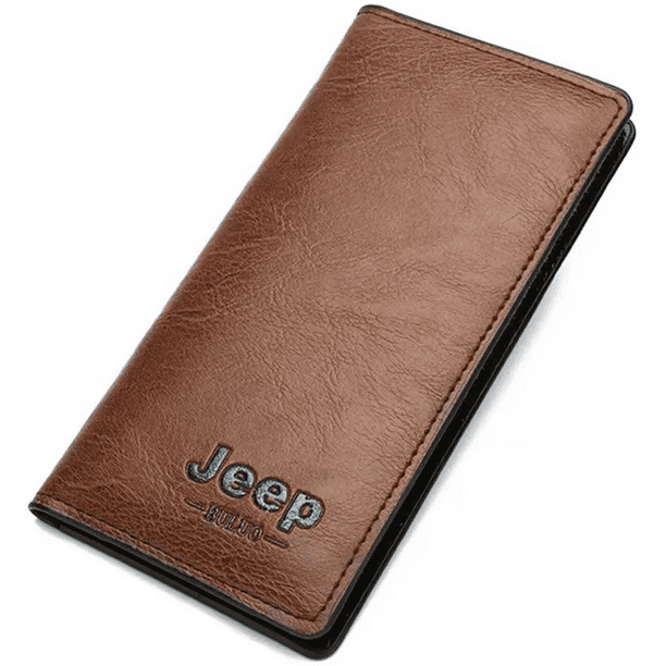 Cartera Jeep Larga De Estilo Empresarial Para Caballero Marron Oscuro Walmart en linea
