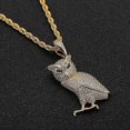 thumbnail image 4 of Hip Hop Trend Zircon Owl Necklace Pendant Men S Charm Pendant Necklace Casual Party Jewelry Gift---Product code 37416, 4 of 5