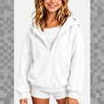 thumbnail image 2 of YOUYEDIAN Half Zip up Hoodies for Teen Girls Casual Fleece Hooded Sweatshirt Fall Winter Long Sleeve Hoodie, 2 of 4