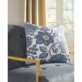 thumbnail image 4 of Signature Design by Ashley Miriam Floral 20 x 20 in Accent Throw Pillow, Blue & White, 4 of 4