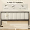 thumbnail image 5 of HOMCOM Queen Bed Frame with Headboard, Platform Bed Frame Charcoal Gray, 5 of 9