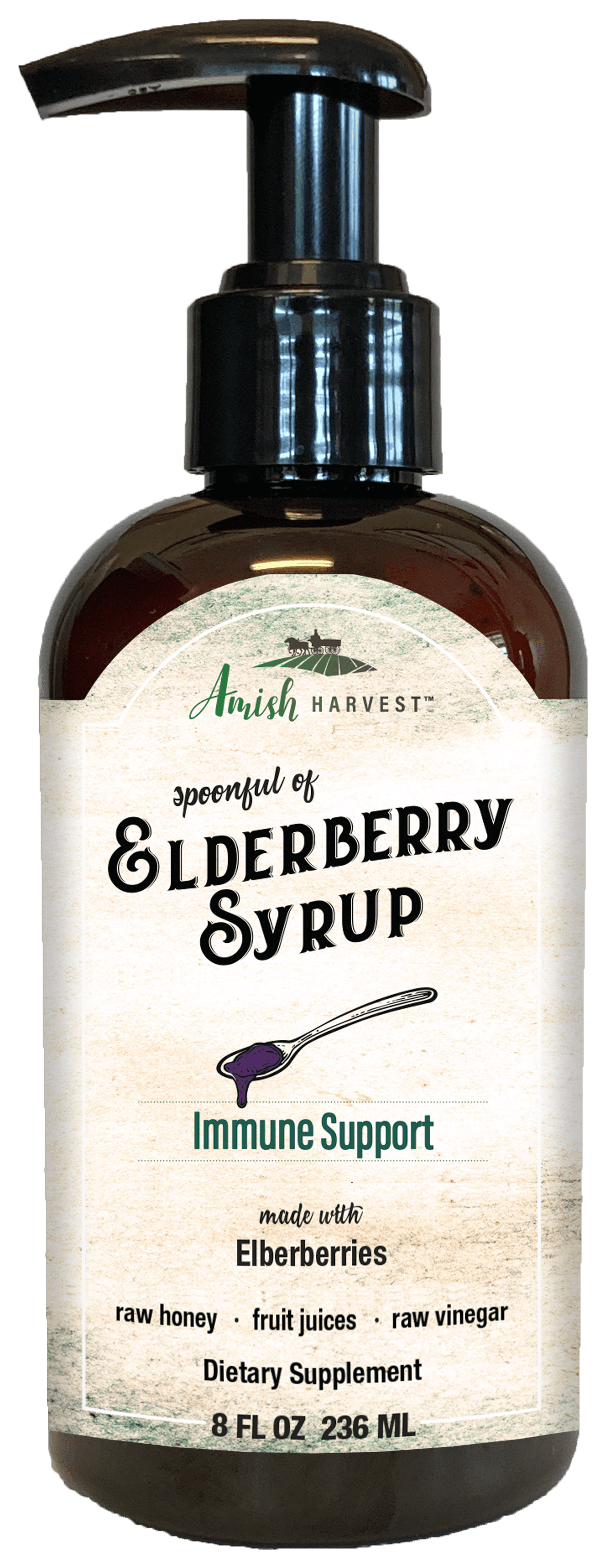 Amish Harvest Elderberry Syrup 8 Fluid Ounces (236 mL)