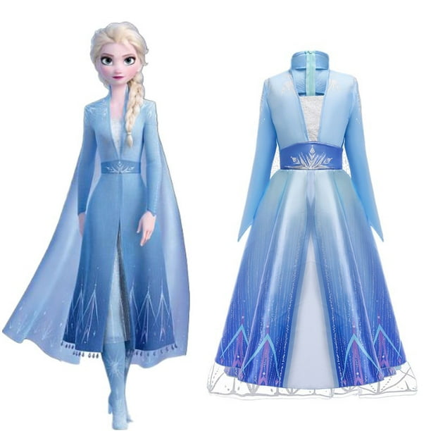 Disney Frozen 2 Anna Elsa Para Ninas Vestido Cosplay Reina De Nieve Princesa Para Nina Disfraz Ninos Ropa Halloween Fiesta Walmart en linea