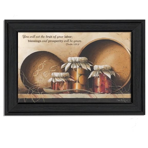 Trendy Decor4U "Blessings and Prosperity" By John Rossini, Printed Wall Art, Ready To Hang Framed Poster, Black Frame