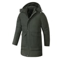 thumbnail image 3 of Blekii Men's Winter Coat with Hood, Insulated Puffy Jacket for Cold Weather, Thick Water-Resistant Warm Parka, Heavy Duty Winter Coat for Snow, Outdoor Thermal Hooded Coat for Men,, 3 of 9