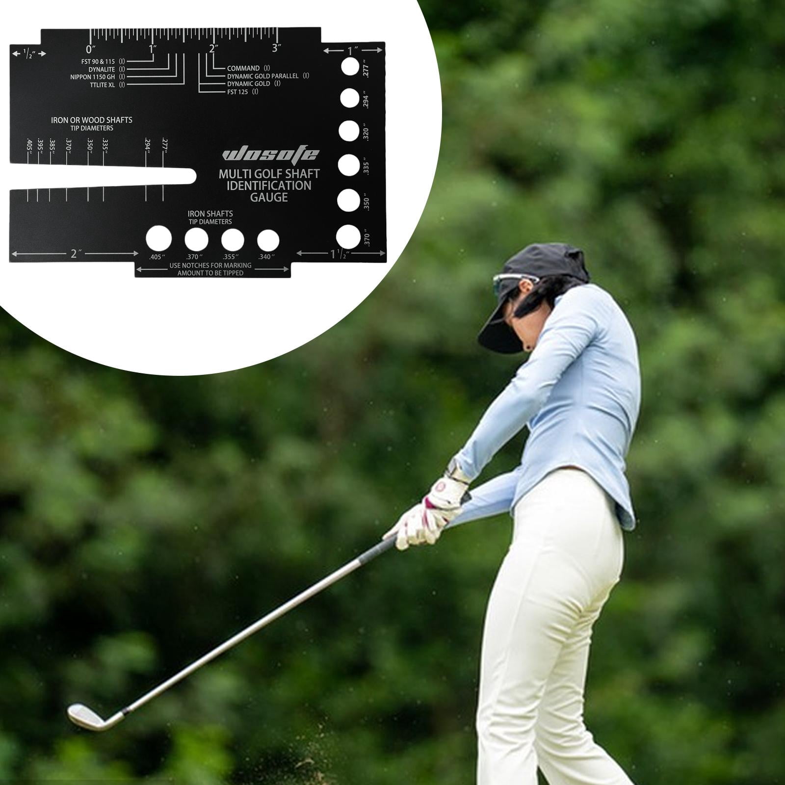 Golf Shaft Ruler Identification Gauge Caliper Aluminum Material Accurate Measurement for Golf Club Users