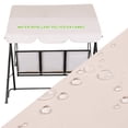 thumbnail image 6 of Geniqua Outdoor Canopy Swing Patio Chair Lounge 3-Person Seat Hammock Porch Bench Beige, 6 of 8