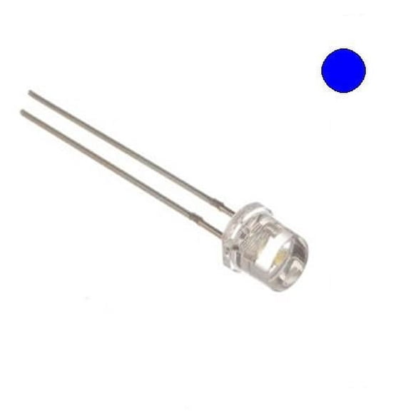 E-Projects B-0001-A05 Clear Blue LEDs, Wide Angle Light, 5 mm (Pack of 25)