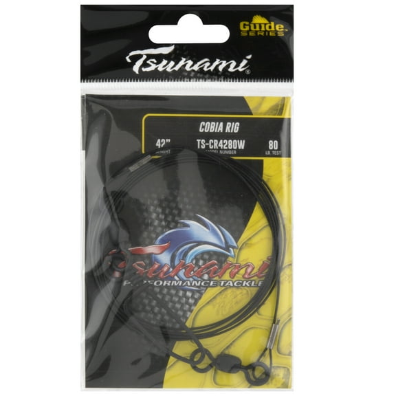 Tsunami Cobia Fishing Rig 42" – 80 lb Wire, 8/0 Hook
