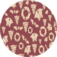 thumbnail image 1 of Ahgly Company Indoor Round Patterned Crimson Red Area Rugs, 3' Round, 1 of 6