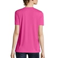 thumbnail image 2 of Hanes T-Shirt Col en V Cool DRI pour Femmes, 2X, Rose Wow, 2 of 3