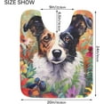 thumbnail image 3 of Dreamtimes Toiletry Mat Dog Field Flowers Print, Luxury U-Shaped Toilet Rug, Soft Comfortable Contour Mat for Bathroom Floor, 17.3"x13.4", Non-Slip Absorbent Bath Carpet, Dry Quickly, Machine Washable, 3 of 4