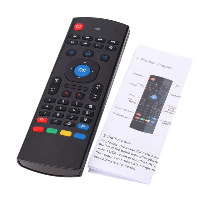 MX3 Portable 2.4G Controlador de control remoto de control remoto inalámbrico Controlador de aire Matón para TV Smart TV Box Mini PC HTPC