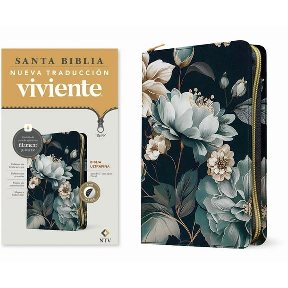 Biblia Ultrafina Ntv de ZÃ­per, Con Filament (Sentipiel, Floral, Ãndice, Letra Roja), (Hardcover)