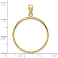 thumbnail image 4 of 14K Yellow Gold Wideband Distinguished Coin Jewelry 14Ky Polished Prong 27.0Mm Bezel Pendant (Width 28.4) (Length 37.85) - Jbsp, 4 of 5