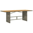 thumbnail image 2 of vidaXL 7 Piece Garden Dining Set with Cushions Grey Poly Rattan, 2 of 5