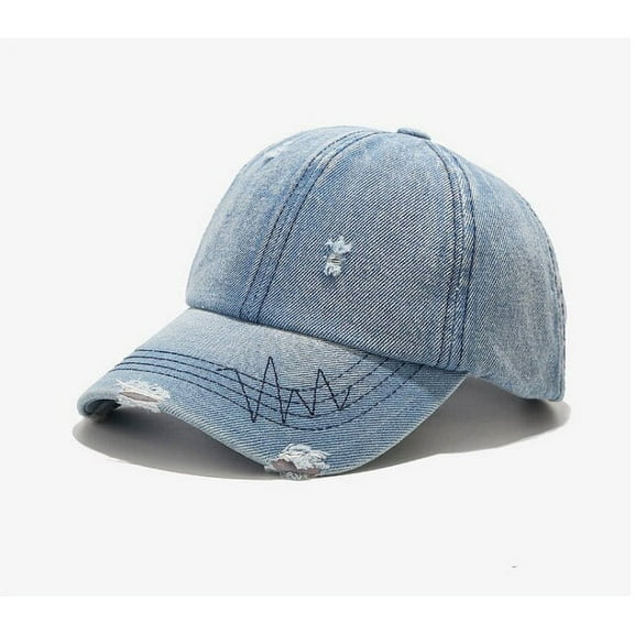 CoCopeanut New Spring and Autumn Fashion Worn Denim Cap Summer Outdoor Leisure Visor Hat Trend Hole Baseball Caps Hip Hop Summer Sport Hats