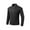 Black, variant on Men's Sports Shirts Long Sleeve Stand Collar 1/4 Zipper Solid Color Pullover Stretchy Tops Warm Thermal Workout Fitness (XL, Wine)