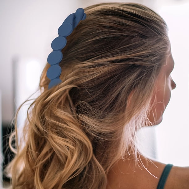 Elegante horquilla para el pelo con forma de plátano para mujer, para cola de caballo, con clip vertical para la parte trasera de la cabeza, para tocado
