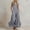 Gray, variant on Women's Jumpsuit, Crew Neck Sleeveless Wide Leg Ruffle Hem with Pockets, Casual Linen Overalls for Summer Beach or Travel, 2026 New Limited-time Offer