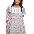 thumbnail image 5 of Moomaya Printed Nightdress For Ladies Cotton Ruffled Border Nursing Night Gown, 5 of 6