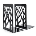 thumbnail image 3 of Sujetalibros con diseño de árbol para libros, sujetalibros modernos para estantes, tapón de metal resistente para libros/CD, estante decorativo para libros para el hogar, negro (2 piezas, ), 3 of 5